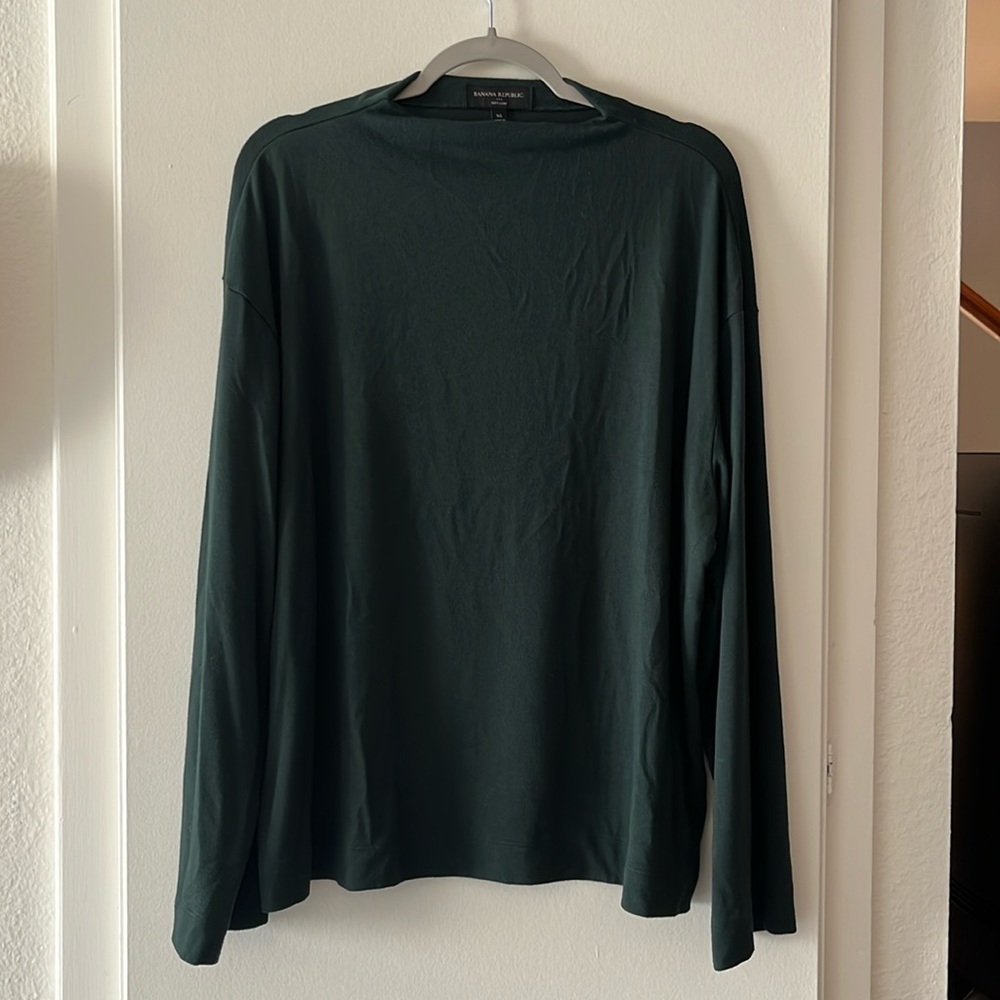Hunter Green/Teal Banana Republic Factory Soft Luxe Top